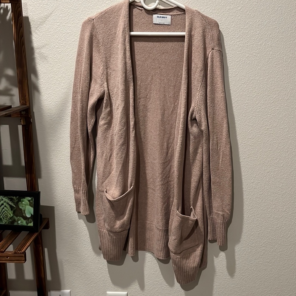 Tan Cardigan with pockets